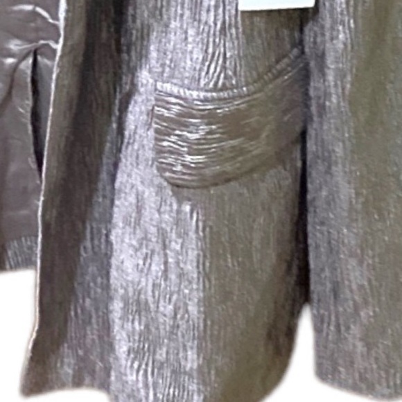 NWT Astr The Label Ayla Metallic Plisse Blazer - Picture 11 of 16